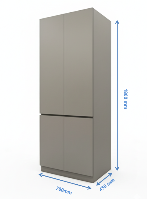 Dust Finish Wardrobe – Elegant Two Door Compact Storage