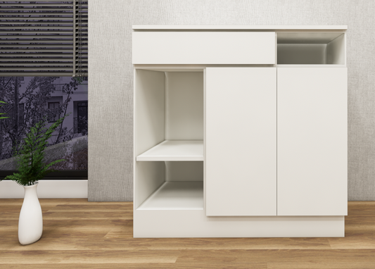 Wool White Finish Console Table – Elegant Hallway Decor Table