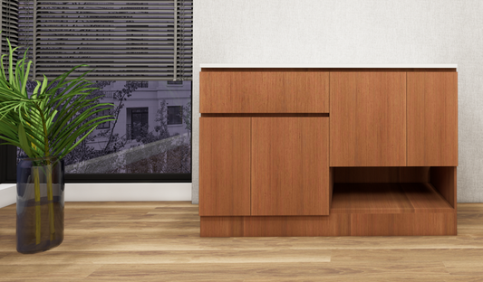 Burma Teak Finish Console Table – Luxury Entryway Accent Table