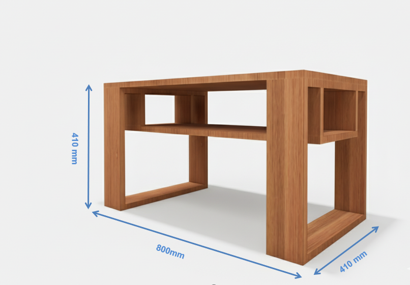 Burma Teak Finish Coffee Table – Modern Living Room Center Table