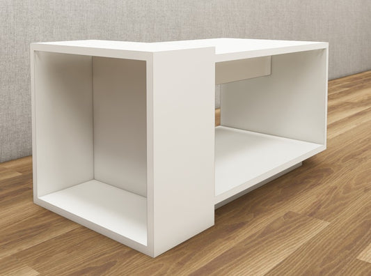 Wool White Finish Coffee Table – Sleek Contemporary Look