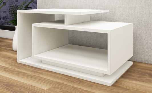Wool White Finish Coffee Table – Designer Center Table