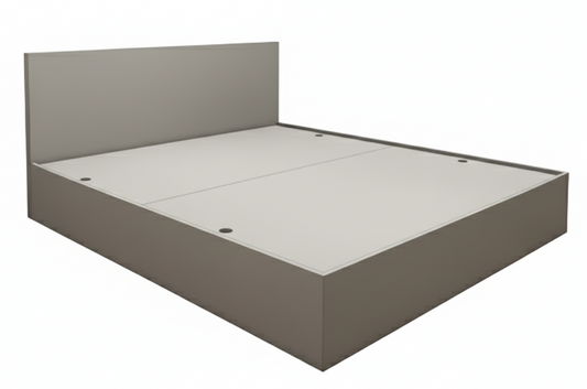 Dust Finish King Size Bed with Storage – Contemporary Wooden Bed