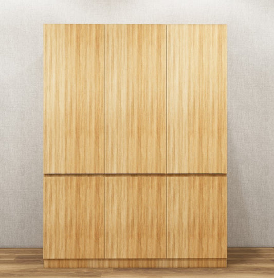 Three Door Urban Teak Finish Wardrobe