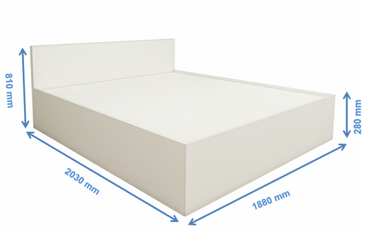 Frosty White Finish King Size bed