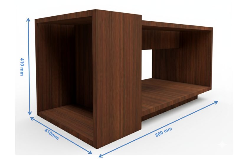 American Walnut Finish Coffee Table – Sleek Contemporary Look