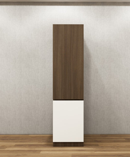 Legno Oak Dark & Frosty White Finish Single Door Wardrobe