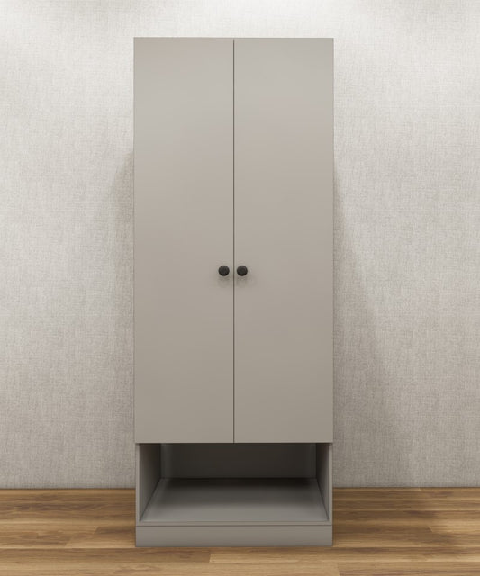Gothic Grey Double Door Finish Wardrobe