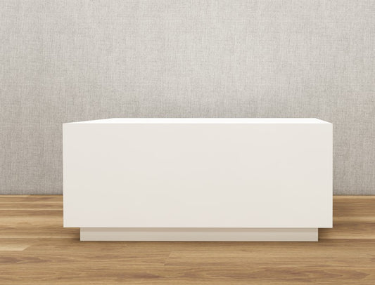 Frosty White Finish Coffee Table