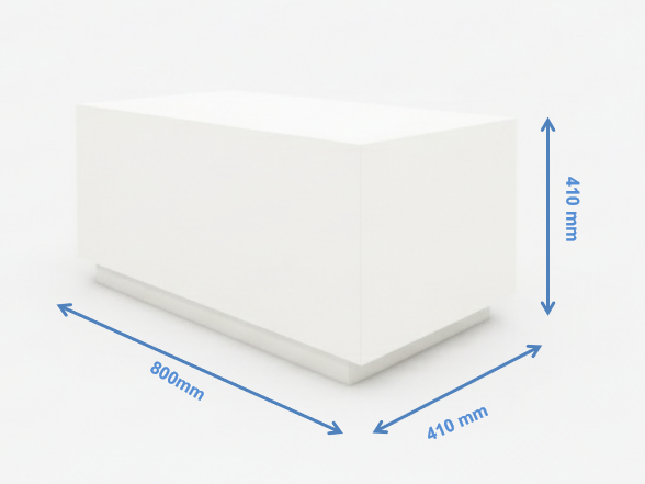 Frosty White Finish Coffee Table