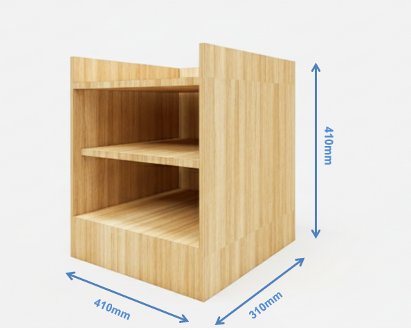 Urban Teak Finish Bed Side Table