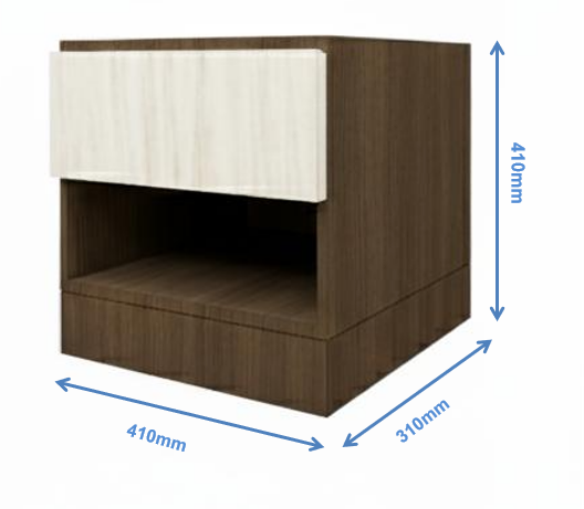 Legno Oak Dark & Legno Oak Light Finish Bed Side Table
