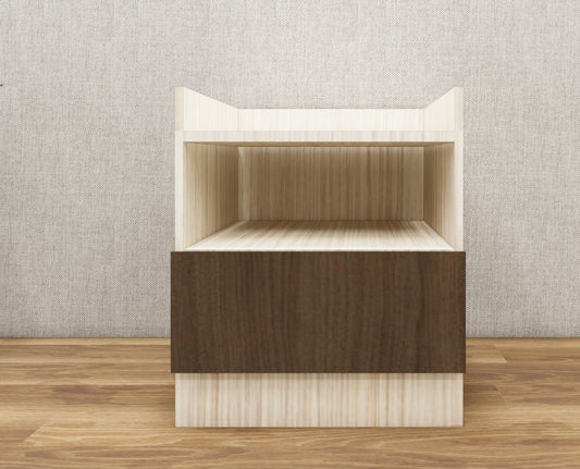 Legno Oak Dark & Legno Oak Light Finish Bed Side Table