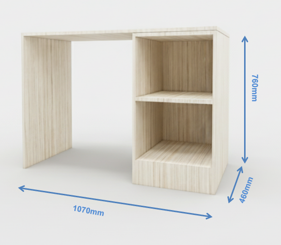 Legno Oak Light Finish Study Table