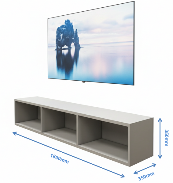 Gothic Grey Finish Tv Unit