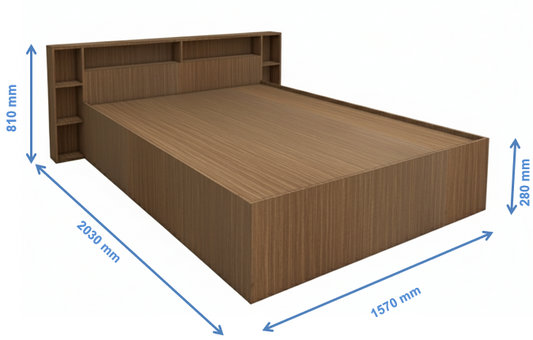 Moldau Acacia Dark Finish Queen bed