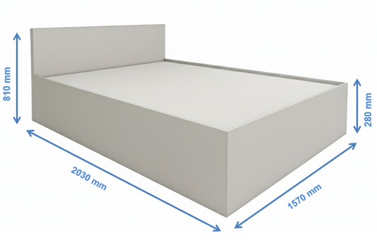 Gothic Grey Finish Queen Bed