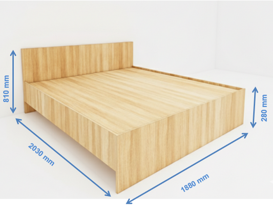 Uraban Teak Finish King Size bed