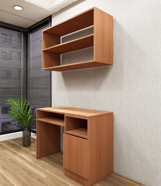 Burma Teak Finish Study Table – Classic Wooden Work Desk