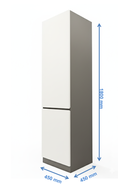 Contemporary Single Door Wardrobe – Dual Tone Wool White Door & Dust Finish