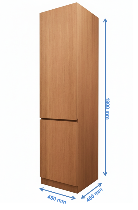 Burma Teak Finish Single Door Wardrobe – Smart Storage Solution