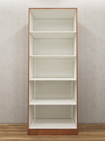 Burma Teak & Wool White Finish Two Door Wardrobe – Minimalist Space-Saving Design