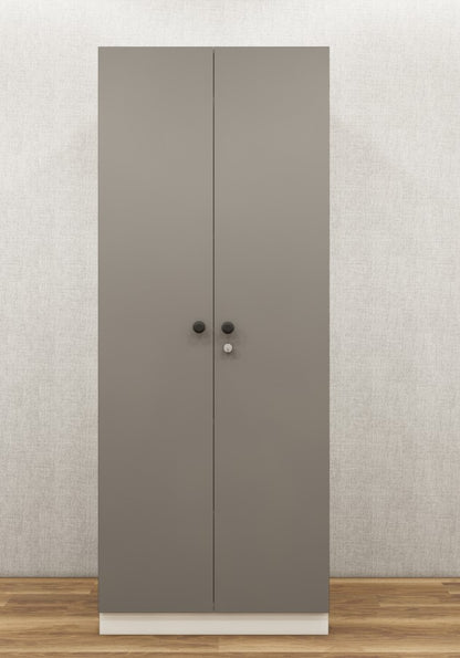 Dust & Wool White Finish Wardrobe – Sleek Two Door Storage with Hanging Space