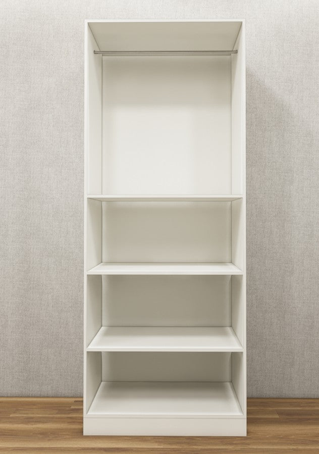 Dust & Wool White Finish Wardrobe – Sleek Two Door Storage with Hanging Space