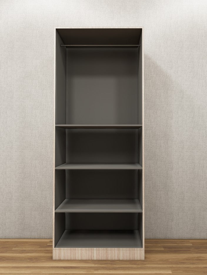 Dust & Modern Oak Finish Wardrobe – Sleek Two Door Storage with Hanging Space