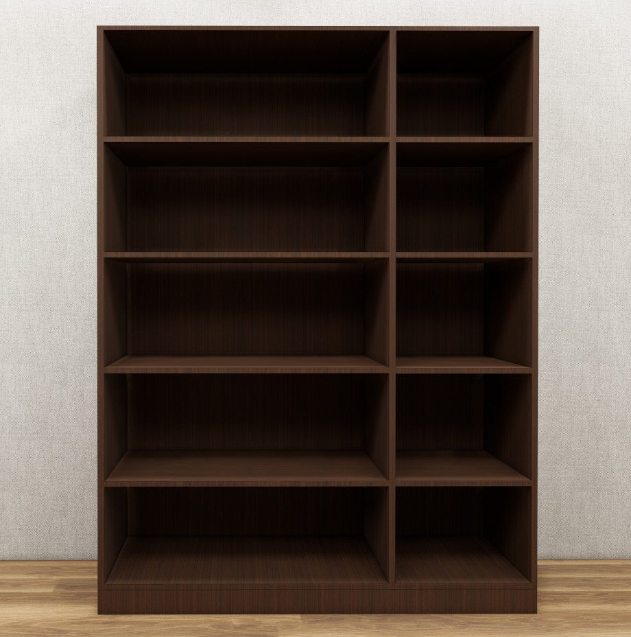 Rich Walnut & Wool White Finish – Stylish 3 Door Unit with Side Open Shelves