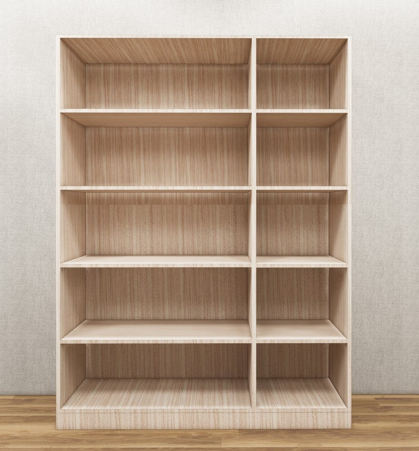 Modern Oak & Wool White Finish – Stylish 3 Door Unit with Side Open Shelves