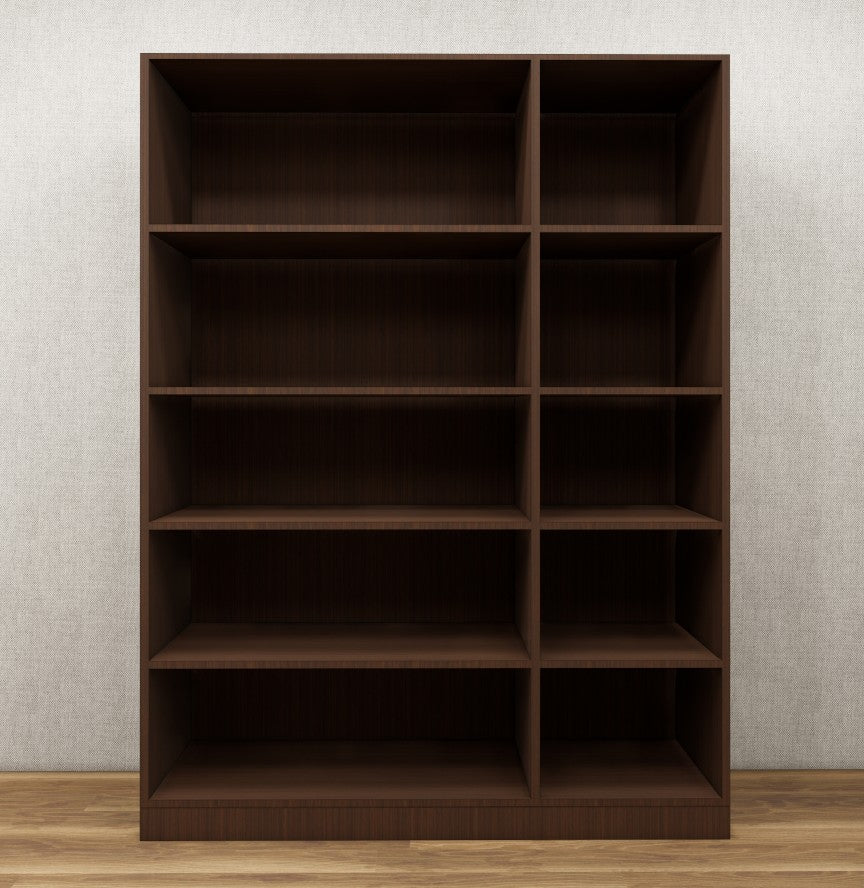 Rich Walnut & Wool White Finish – Elegant Three Door Vertical Organizer