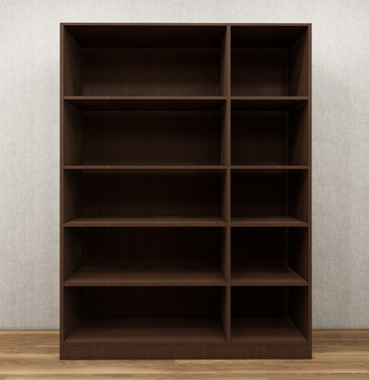 Rich Walnut & Wool White Finish – Elegant Three Door Vertical Organizer