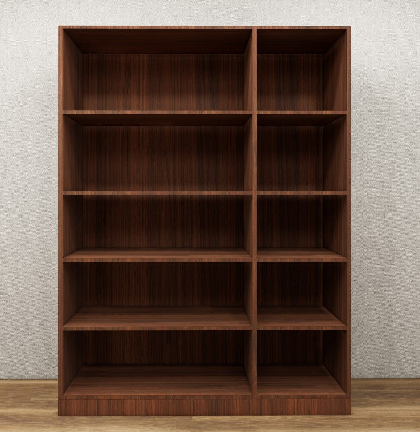 American Walnut Finish Wardrobe – Elegant Three Door Vertical Organizer