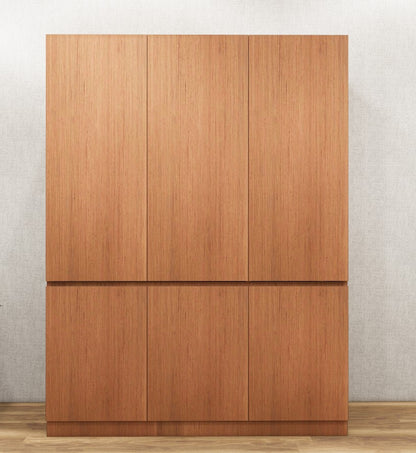 Burma Teak Finish – Minimalist Three Door Storage Solution