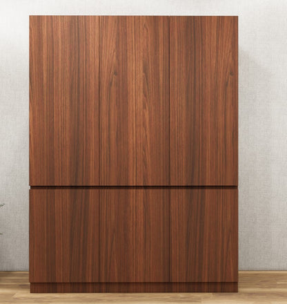American Walnut Finish – Minimalist Three Door Storage Solution