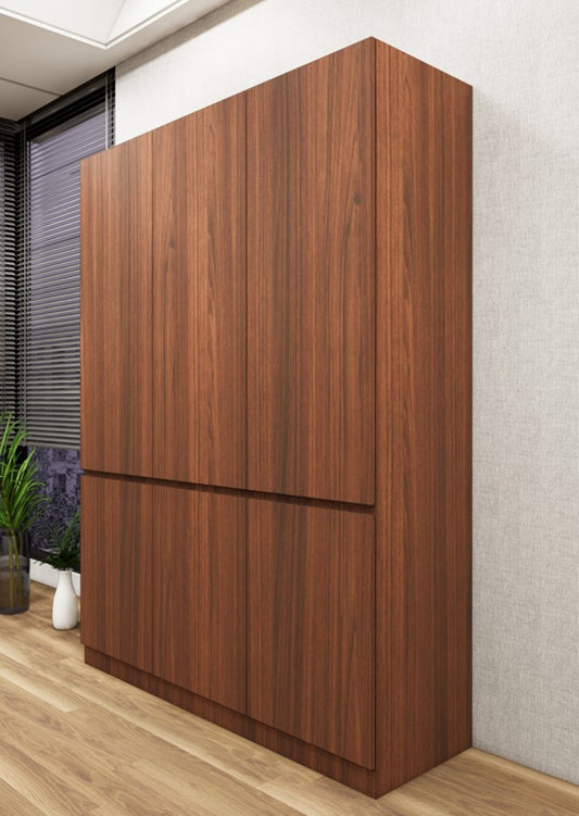 American Walnut Finish – Minimalist Three Door Storage Solution