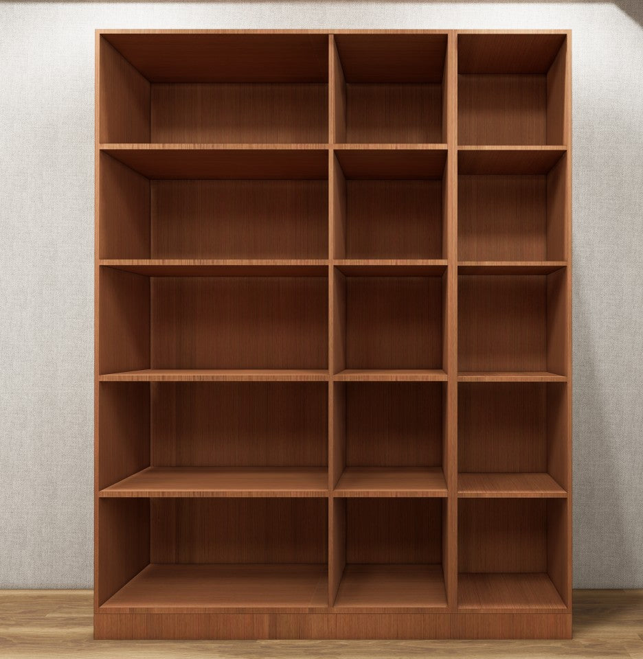 Burma Teak & Wool White Finish - Stylish 4 Door Unit with Side Open Shelves