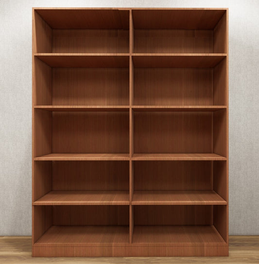 Four Door Burma Teak & Wool White Finish Wardrobe – Stylish Dual Color Design with Shelving