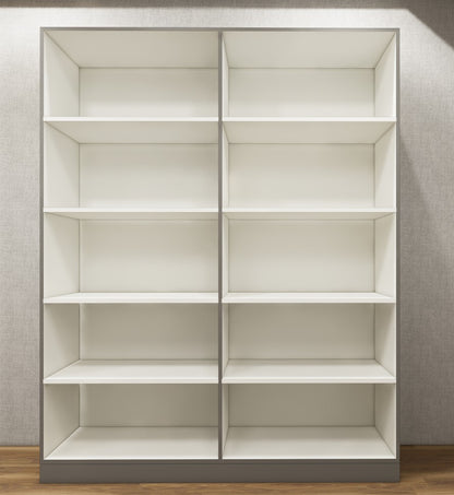 Four Door Dust & Wool White Finish Wardrobe - Elegant Dual-Tone Four Door Storage