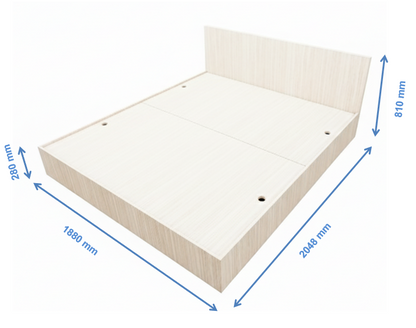 Modern Oak King Size Bed with Storage – Contemporary Wooden Bedframe