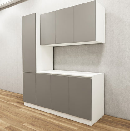 Wool White & Dust Door Finish Crockery Unit – Modern Dining Storage