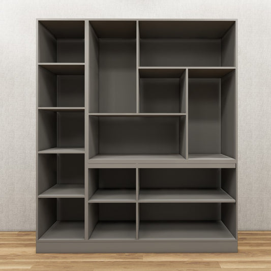 Dust & Wool White Finish Crockery Unit – Dual-Tone Open Display Shelves