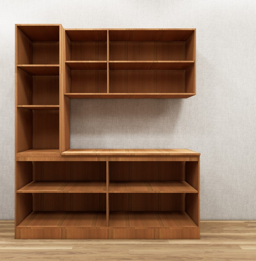 Burma Teak & Wool White Finish Crockery Unit – Modern Dining Storage