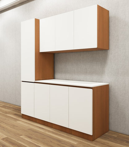 Burma Teak & Wool White Finish Crockery Unit – Modern Dining Storage