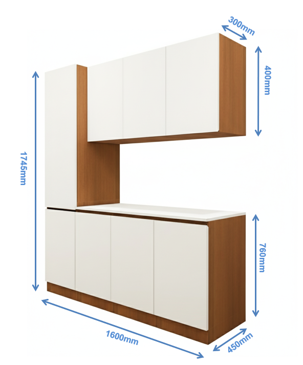Burma Teak & Wool White Finish Crockery Unit – Modern Dining Storage