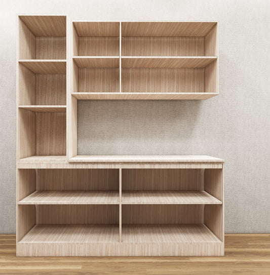 Modern Oak & Wool White Finish Crockery Unit – Modern Dining Storage