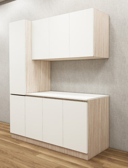 Modern Oak & Wool White Finish Crockery Unit – Modern Dining Storage