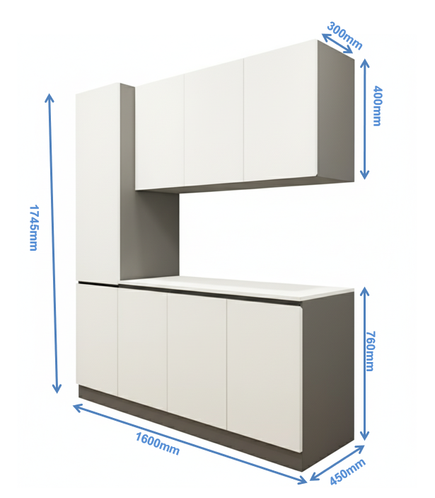 Dust & Wool White Door Finish Crockery Unit – Modern Dining Storage