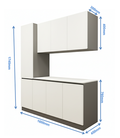 Dust & Wool White Door Finish Crockery Unit – Modern Dining Storage